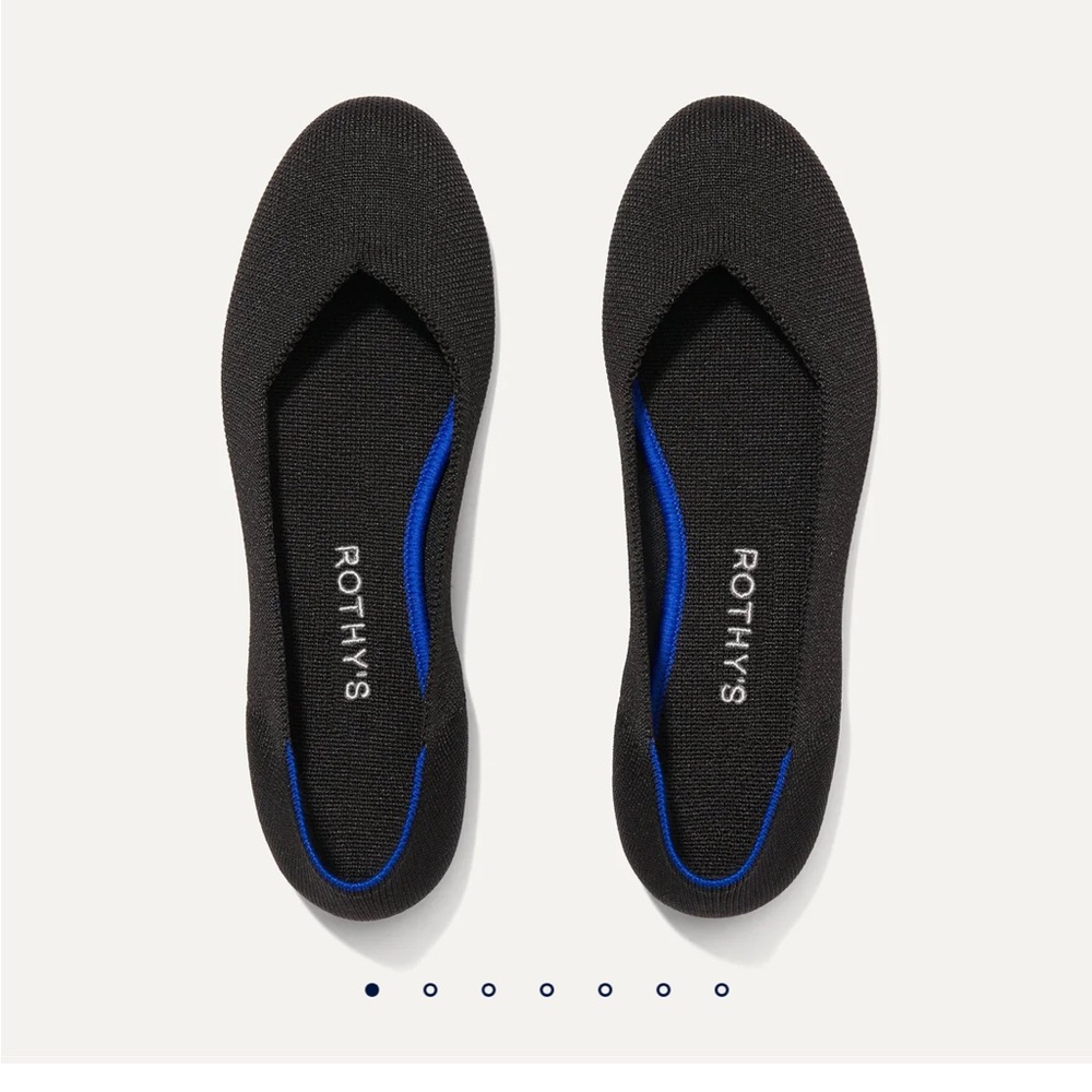 Rothy’s Flat in Black Solid, size W 8.5 - Used, in excellent condition